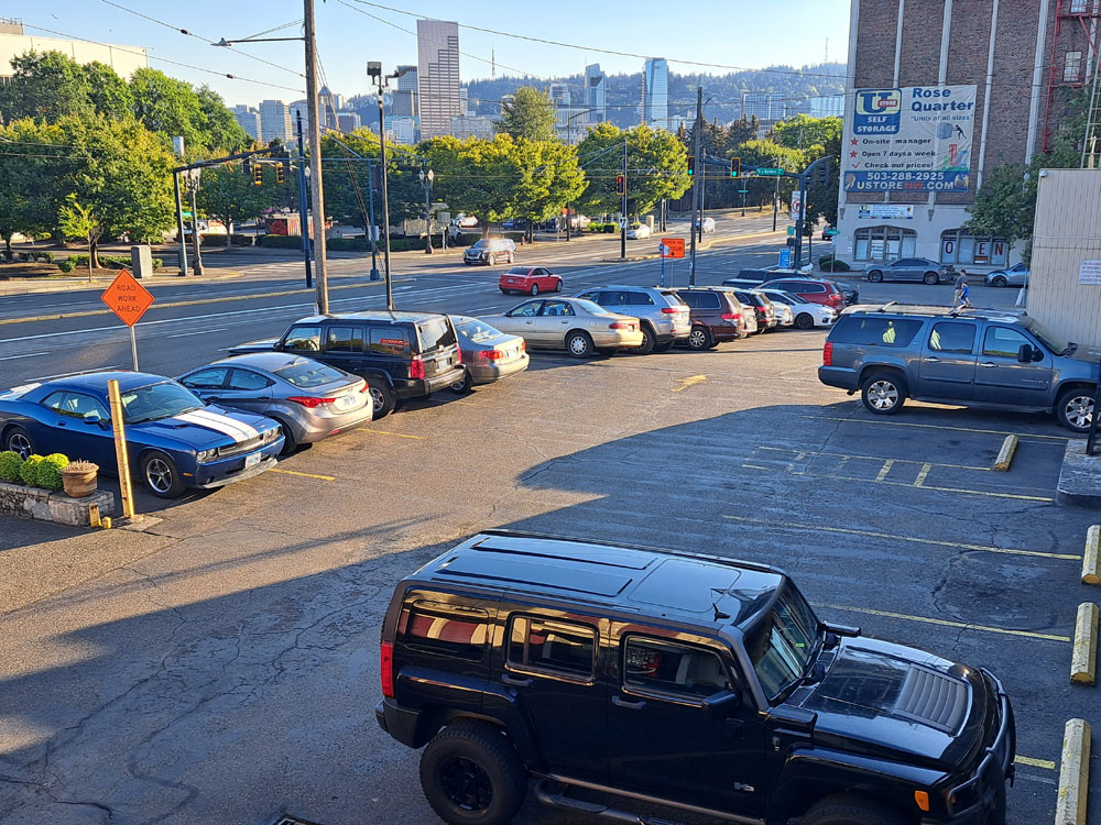 Convenient event parking area near the hotel